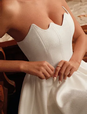 Rochie scurta Savoree, ecru