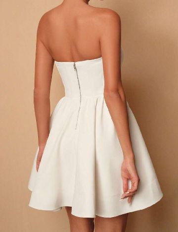 Rochie scurta Savoree, ecru