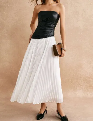 Rochie lunga Poeselle, alb