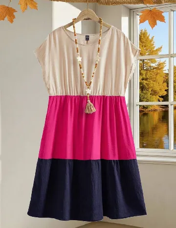 Rochie scurta Emery Rose Curve, mix culori