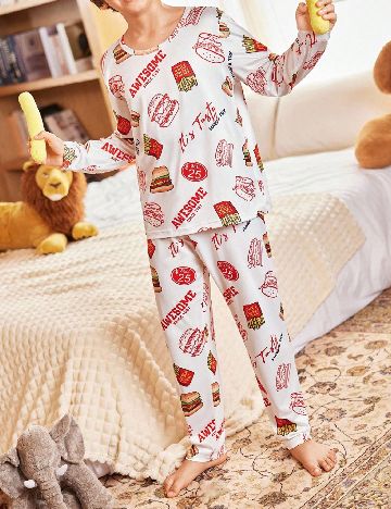 Pijama Shein Kids, alb
