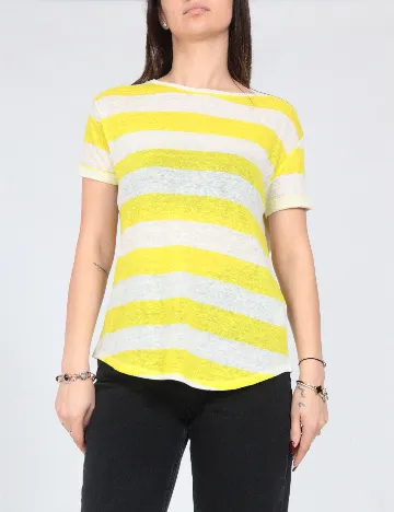 Tricou Zara, verde/alb