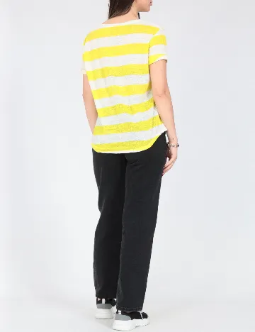 Tricou Zara, verde/alb