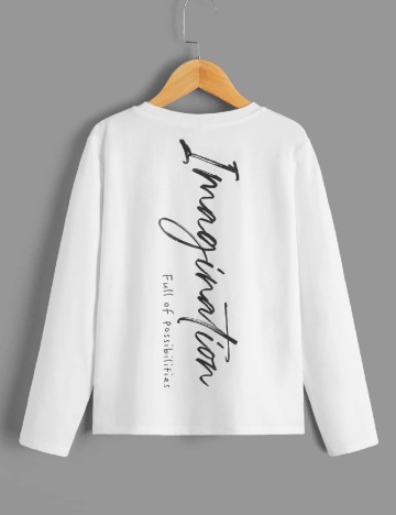 Bluza Shein Kids, alb