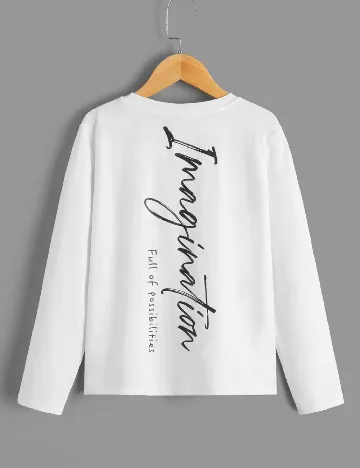 Bluza Shein Kids, alb