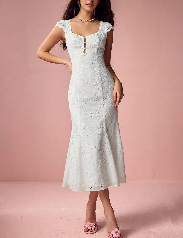 Rochie medie SHEIN, alb