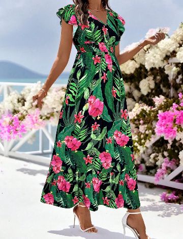 Rochie lunga SHEIN, verde