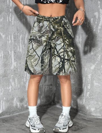 Pantaloni scurti SHEIN, verde