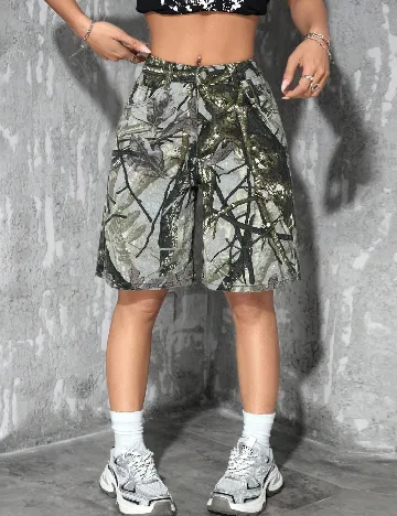 Pantaloni scurti SHEIN, verde