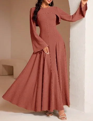 Rochie lunga SHEIN, roz pudra inchis