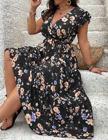 Rochie lunga SHEIN CURVE, negru