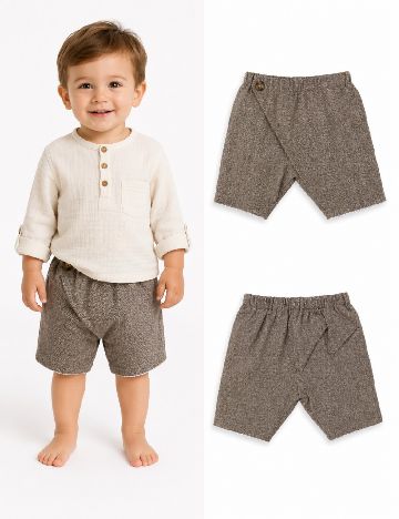 Pantaloni scurti Zara, maro