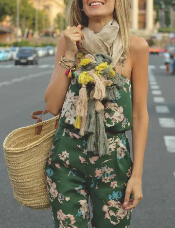 Salopeta Zara, floral print