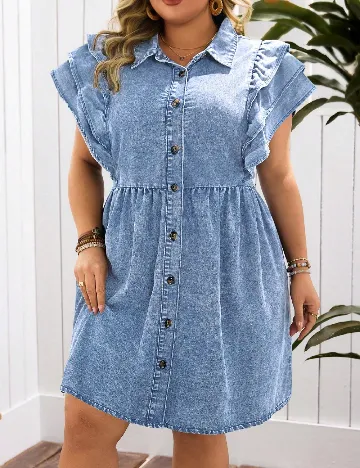 Rochie scurta SHEIN CURVE, albastru