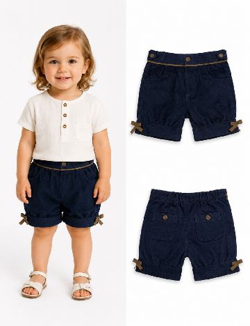 Pantaloni scurti Zara, bleumarin