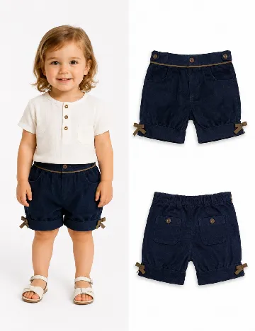 Pantaloni scurti Zara, bleumarin