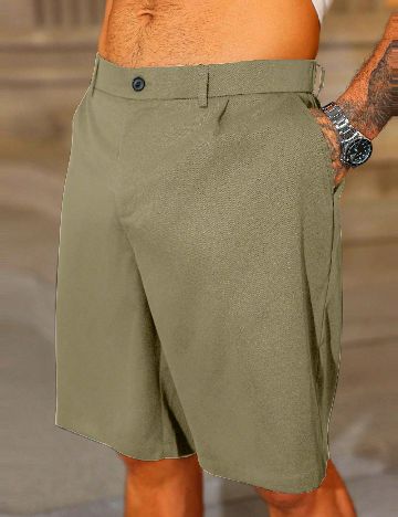 Pantaloni scurti SHEIN Plus Size Men, verde