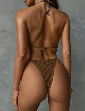 Costum de baie SHEIN, maro