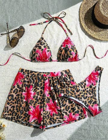 Costum de baie SHEIN, animal print