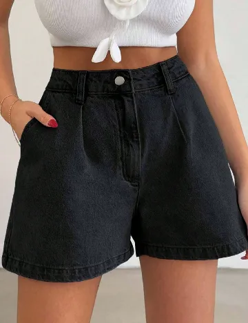 Pantaloni scurti SHEIN, negru