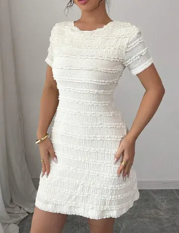 Rochie scurta SHEIN, crem