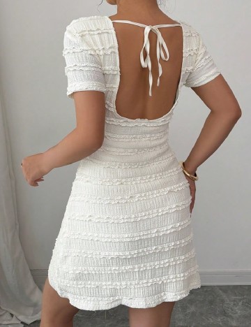 Rochie scurta SHEIN, crem