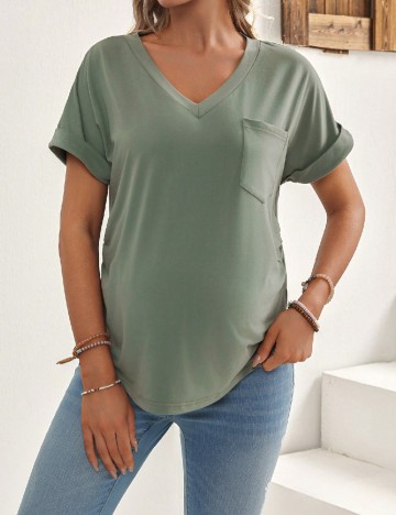 Tricou SHEIN Maternity, verde
