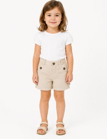 Pantaloni scurti Zara, crem