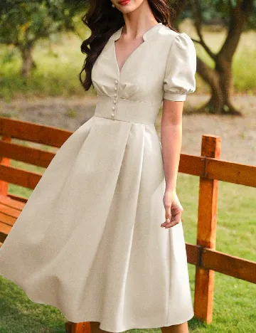 Rochie medie SHEIN, crem
