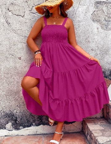 Rochie lunga SHEIN CURVE, roz