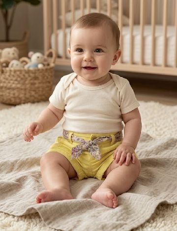 Pantaloni scurti Zara, galben