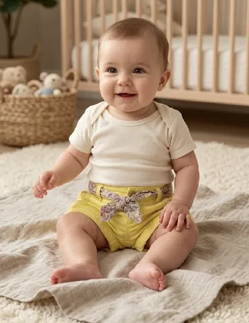 Pantaloni scurti Zara, galben