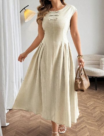 Rochie medie SHEIN CURVE, crem