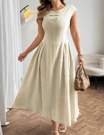 Rochie medie SHEIN CURVE, crem