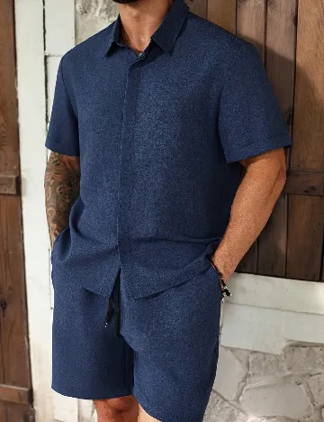 Compleu SHEIN Plus Size Men, albastru