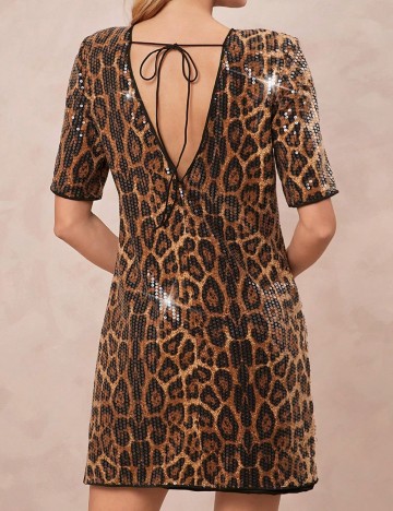 Rochie scurta SHEIN, animal print
