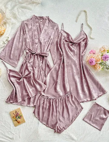 Set pijamale 2 perechi SHEIN CURVE, roz