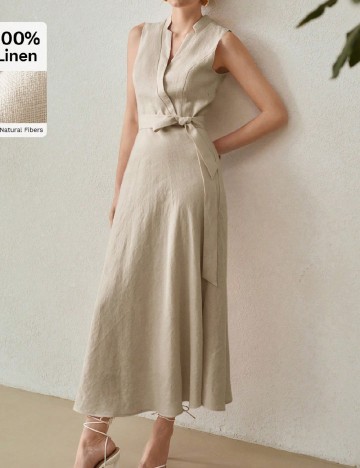 Rochie medie MOTF, crem