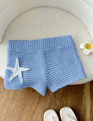 Pantaloni scurti SHEIN, albastru