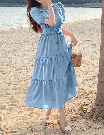 Rochie medie Dazy, albastru