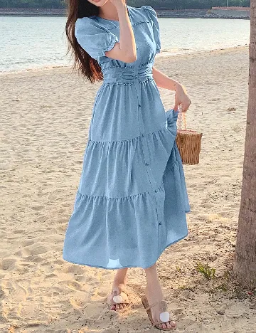 Rochie medie Dazy, albastru