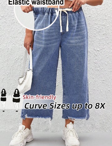 Blugi SHEIN CURVE, albastru
