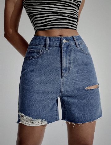 Pantaloni scurti SHEIN, albastru