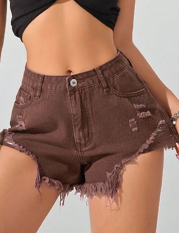 Pantaloni scurti SHEIN, maro
