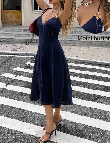 Rochie medie SHEIN, bleumarin