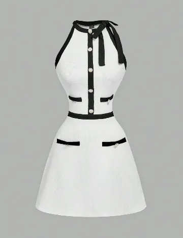 Rochie scurta SHEIN, alb