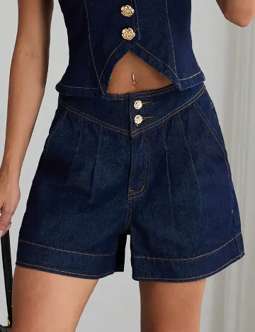 Pantaloni scurti SHEIN, bleumarin