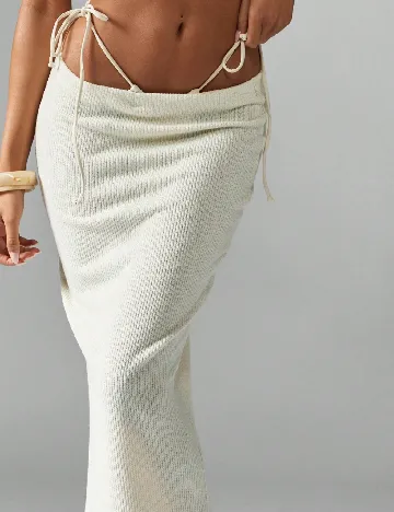 Fusta de plaja Missguided, ecru