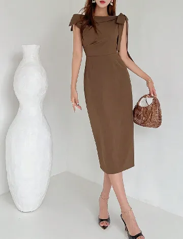 Rochie medie SHEIN, maro