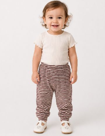 Pantaloni Zara, maro/roz